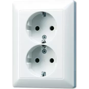 JUNG Schuko dubultkontaktligzda AS5020U AS 500/A plus balta AS5020U (AS5020U)