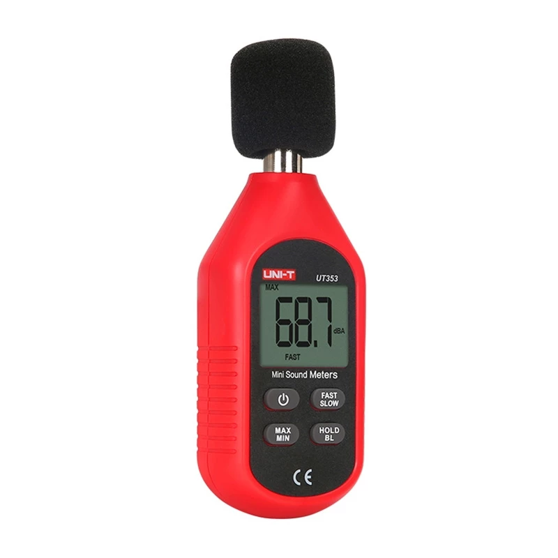 Skaņas līmeņa mērītājs Unit UT353, diapazons 30–130 dB, frekvenču josla 31,5 Hz–8 kHz
