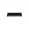Sadales panelis 19 inch 24 porti, CAT6, S/FTP, 1U, kabeļu atbalsts, melns (komplekts)