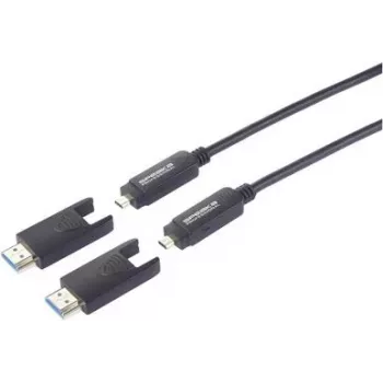 SpeaKa Professional optiskās šķiedras HDMI savienojuma kabelis HDMI-A spraudnis HDMI-Micro-D (SP-13597804)