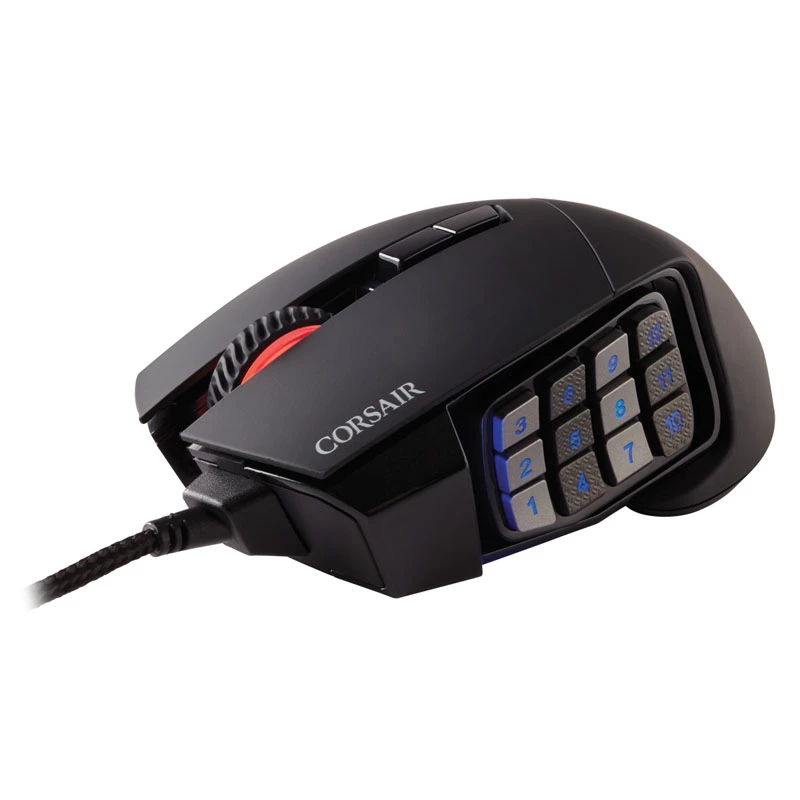 Corsair Gaming pele Scimitar RGB Elite Optical Wired 17 taustiņi 18000 dpi melns