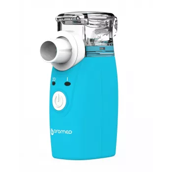 Tvaika inhalators HI-TECH MEDICAL ORO-MESH ar bateriju darbināms Zils Balts