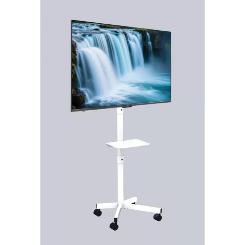 Gembird grīdas TV statīvs ar ritentiņiem 32 collu–55 collu, balta, VESA 100x100–400x400, 30 kg