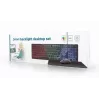 Vadu pilna izmēra tastatūra ar peli Gembird KBS-UML-01 — USB, QWERTY US, 104 taustiņi, melna