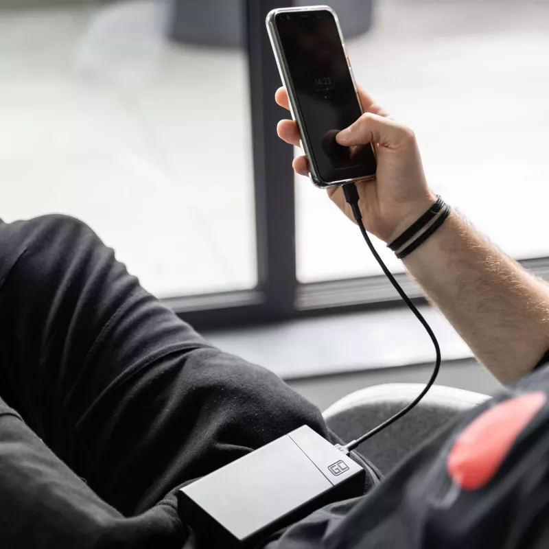 USB-C kabeļu komplekts zaļa Cell GC Ray — USB A uz USB C 3 garumi (30 cm, 120 cm, 200 cm), USB PD, 480 Mbps, 2,4 A, melns