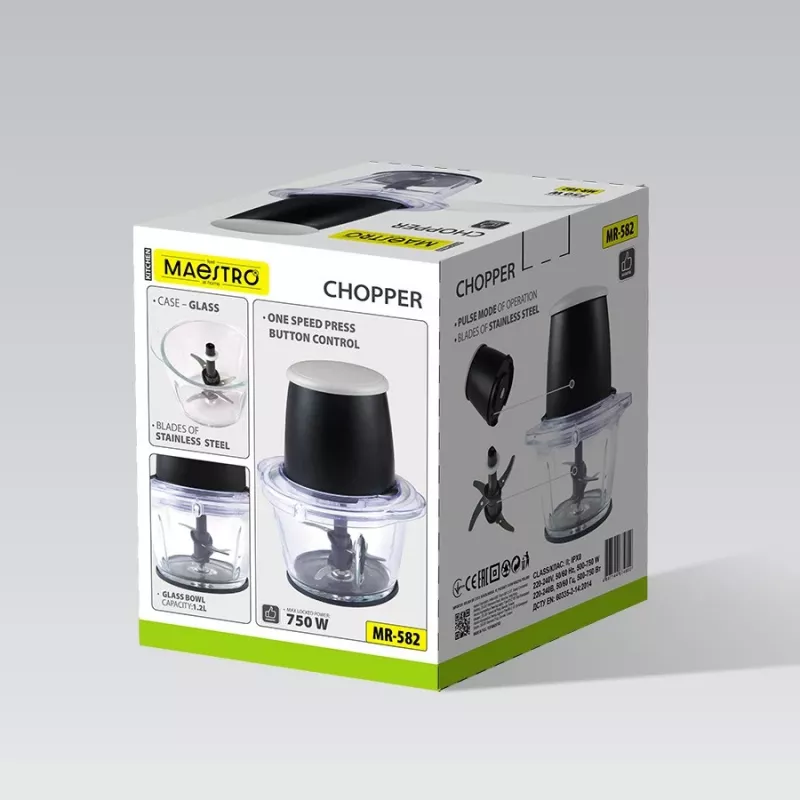 Maestro pārtikas smalcinātājs MR-582 750W elektriskais galda smalcinātājs