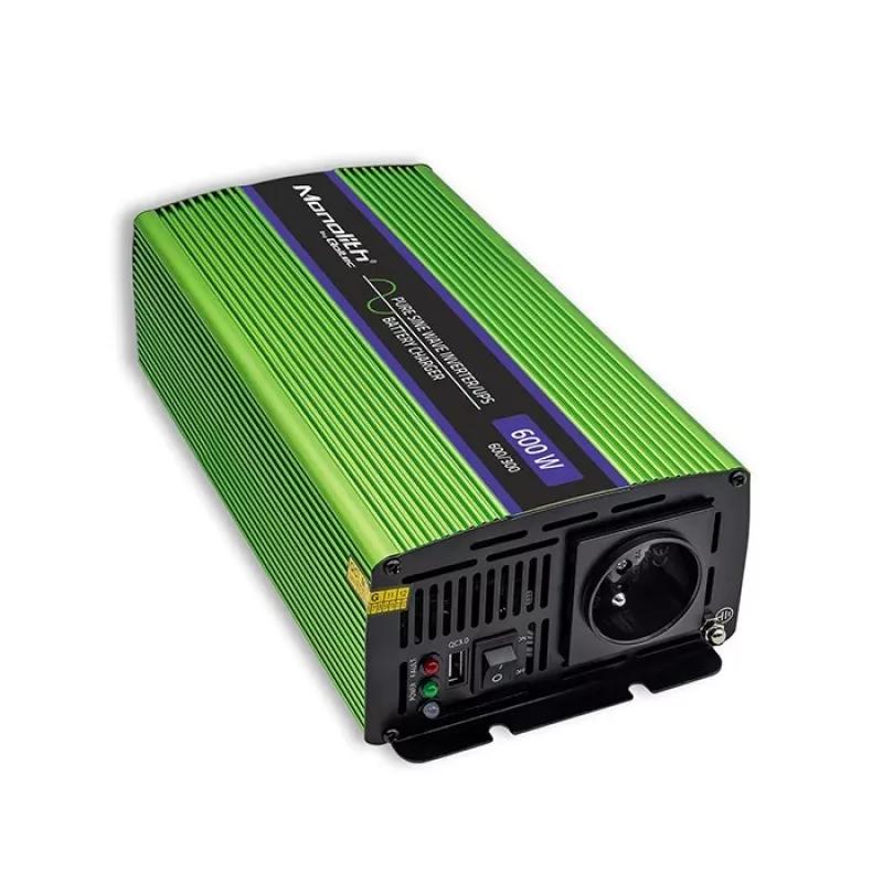 Auto invertors Qoltec Monolith 600 W zaļš 12 V