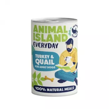 ANIMAL ISLAND Everyday Turkey and quail - mitrā suņu barība - 400g