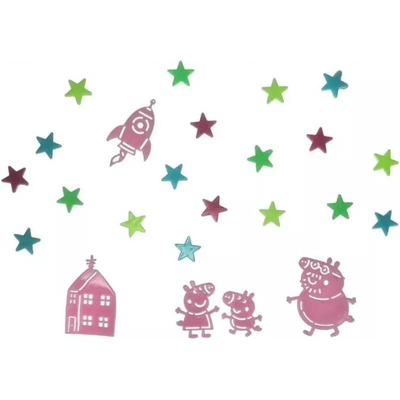 Sienas uzlīme Hasbro Peppa Pig PP13870PP spoži tumsā mirdzošās zvaigznes