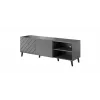 RTV skapis ABETO 150x42x52 grafīta/glancēts