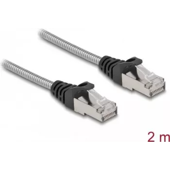 Tīkla kabelis DeLOCK RJ45 Cat.6A U/FTP 2m Sudraba