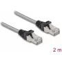 Tīkla kabelis DeLOCK RJ45 Cat.6A U/FTP 2m Sudraba