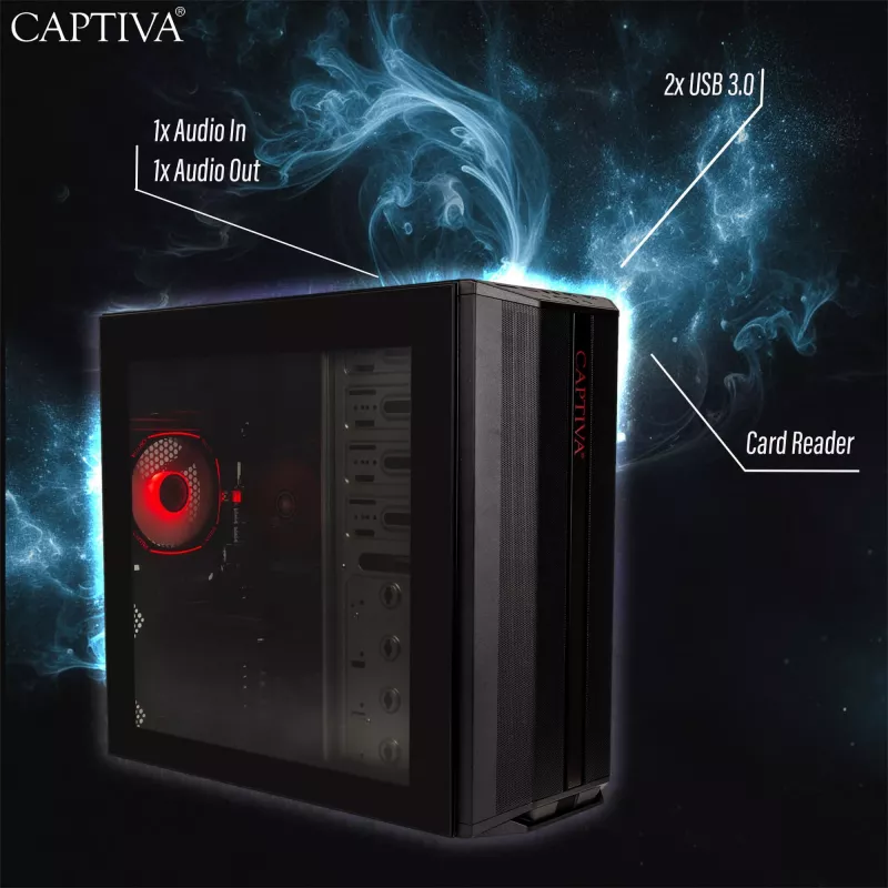 Dators Captiva CAPTIVA PC Advanced Gaming R92-769 Ryzen 7 5700X 32 GB SSD 1 TB RTX 5060 Ti 8 GB Windows 11 Home 64 bitu