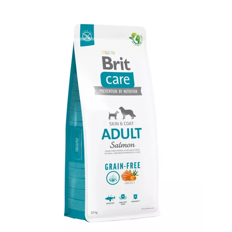 Sausā suņu barība Brit Care Grain-free Adult Medium X-Small 12 kg — lasis, 26% proteīna, 15% tauku