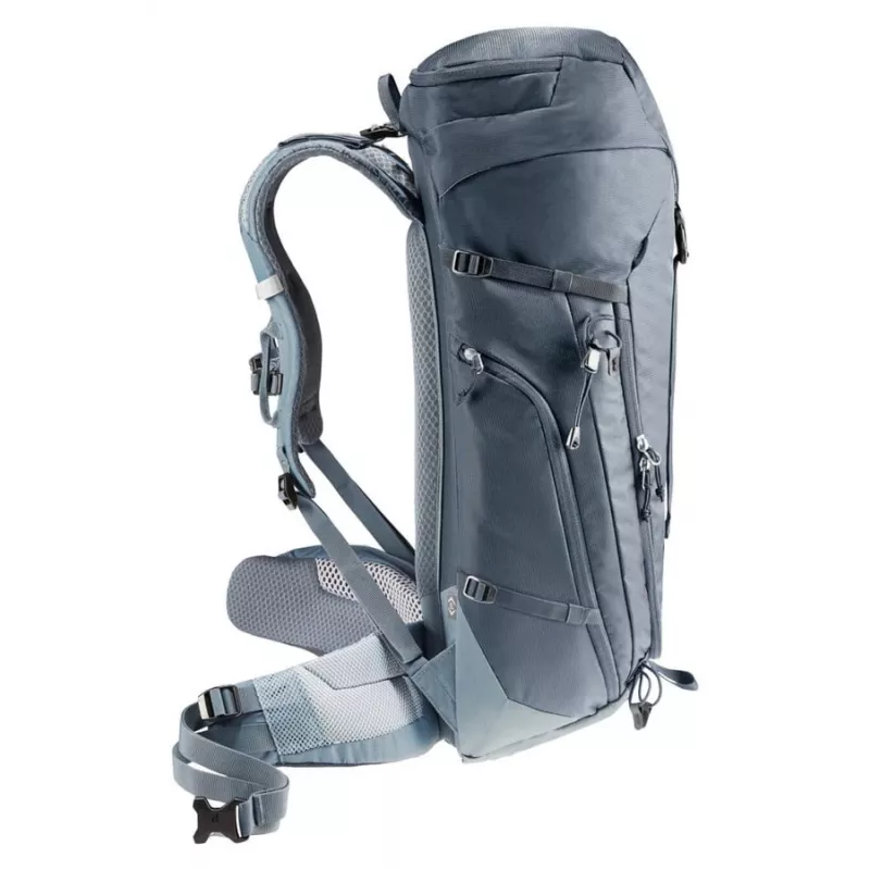 Pārgājienu mugursoma DEUTER Trail 32 EL melns-slāneklis — 32 L ietilpība, ergonomiska muguras sistēma