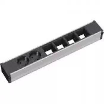 Strāvas pagarinātājs 2 maiņstrāvas rozetēm Bachmann 912.005 Melns Sudrabains