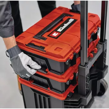 Instrumentu kaste Einhell E-Case Tower melna sarkanpolipropilēna karstumizturīga pret šļakatām