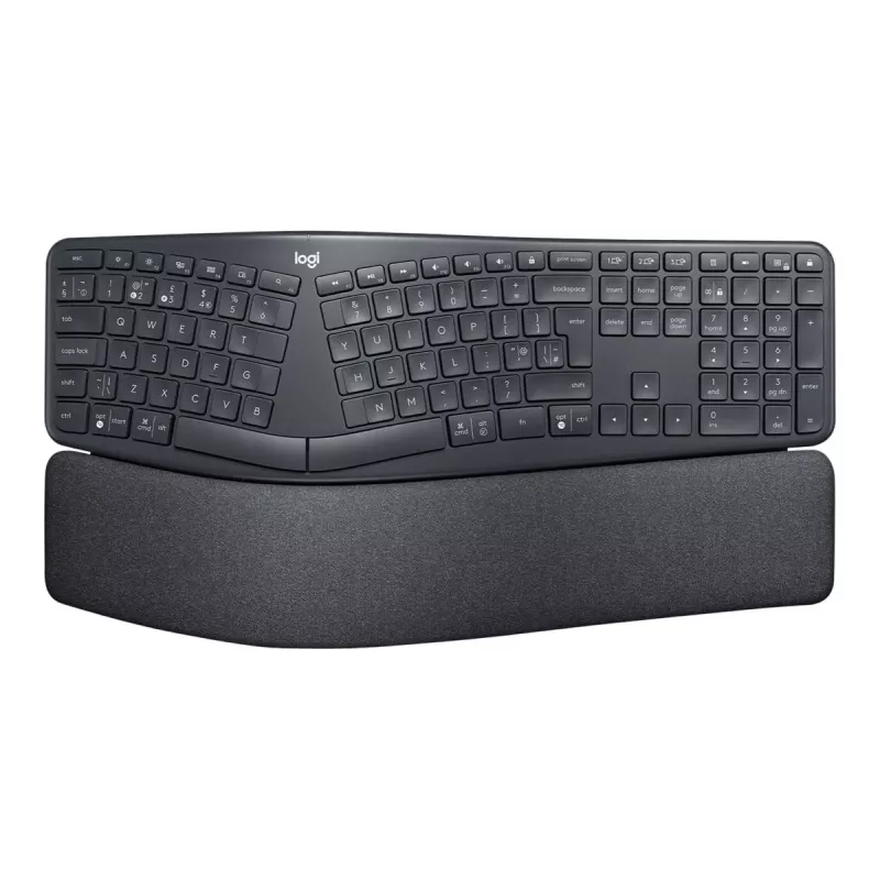 Logitech ERGO K860 - Tastatūra - Bezvadu - 2,4 GHz, Bluetooth 5.0 - QWERTY - GB - Grafīts