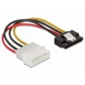 SATA HDD kabelis DeLOCK 60120 4pin tēviņš ar metāla klipsi taisns 0.12m