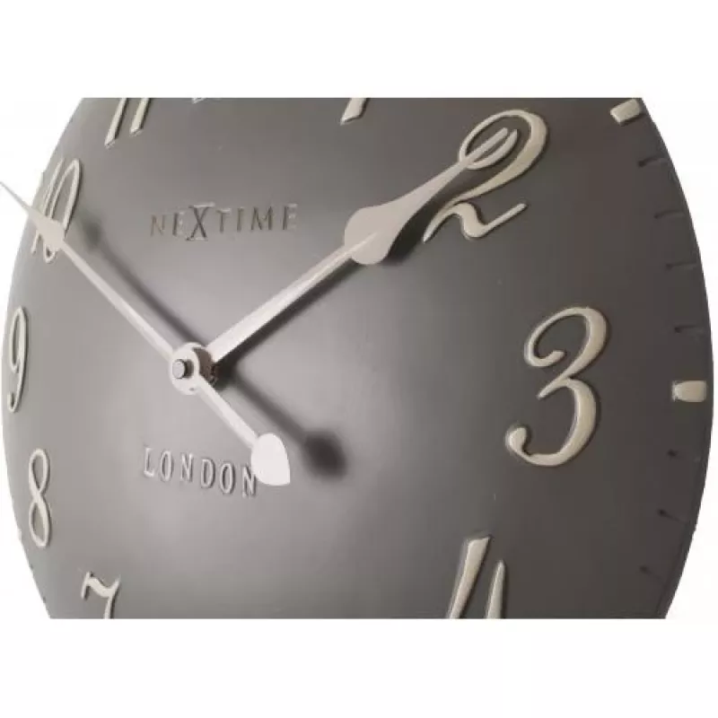 NeXtime klok 3084gs London Arabic, Ø34.5cm, Sienas, pelēks/baltss