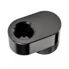 XSPC Rotary 14mm Offset G1/4 Fitting, Chrome Melns - leņķots rotējošs savienotājs ūdens dzesēšanai