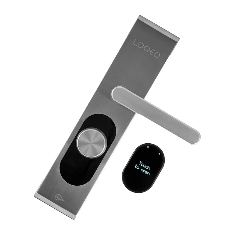 Viedā durvju slēdzene Shelly LOQED Touch Stainless Steel bezatslēgas ieeja, skārienjutīga vadība, viedās mājas integrācija