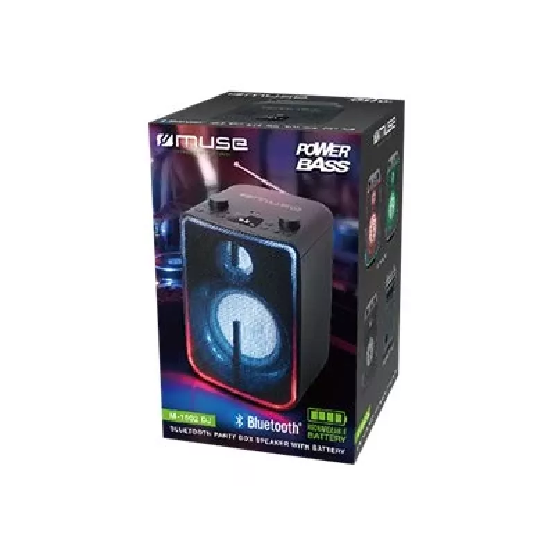 Mono Portable Speaker Muse M-1802 DJ Melns