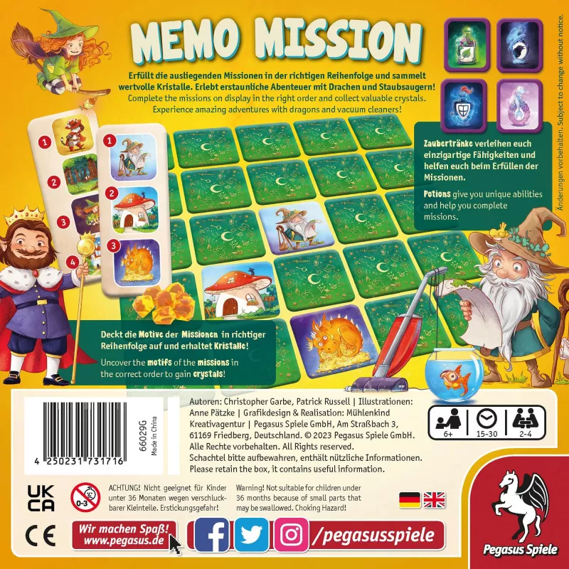 Memo Mission, galda spēle