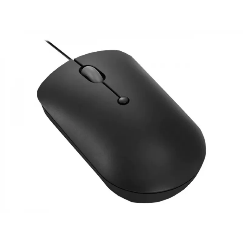Vadu optiskā pele Lenovo GY51D20875 USB Type-C, piemērota abām rokām, 2400 DPI, 4 pogas, melna