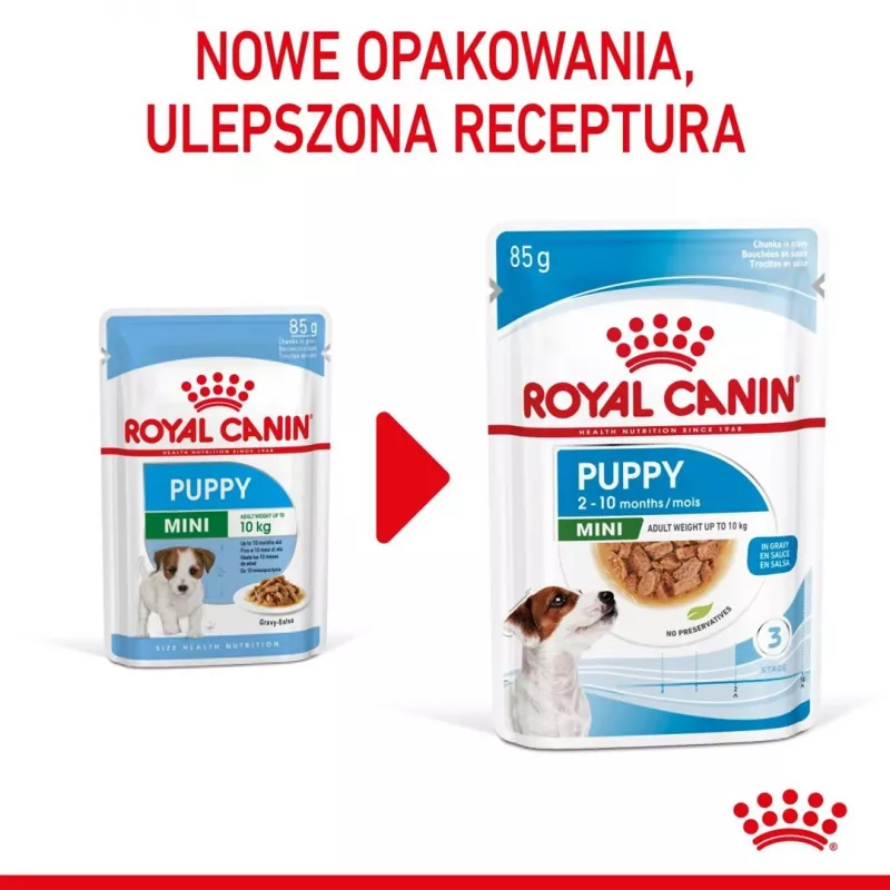 ROYAL CANIN SHN Mini Puppy mērcē - mitrā kucēnu barība - 12X85g
