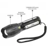 Kabatas lukturītis everActive FL600 — 600 lm, 10 W, alumīnija korpuss, IPX4, 130 mm, 3×AAA, sarkans