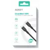 AUKEY CB-KCC101 Nylon kabelis USB-C - USB-C 1m