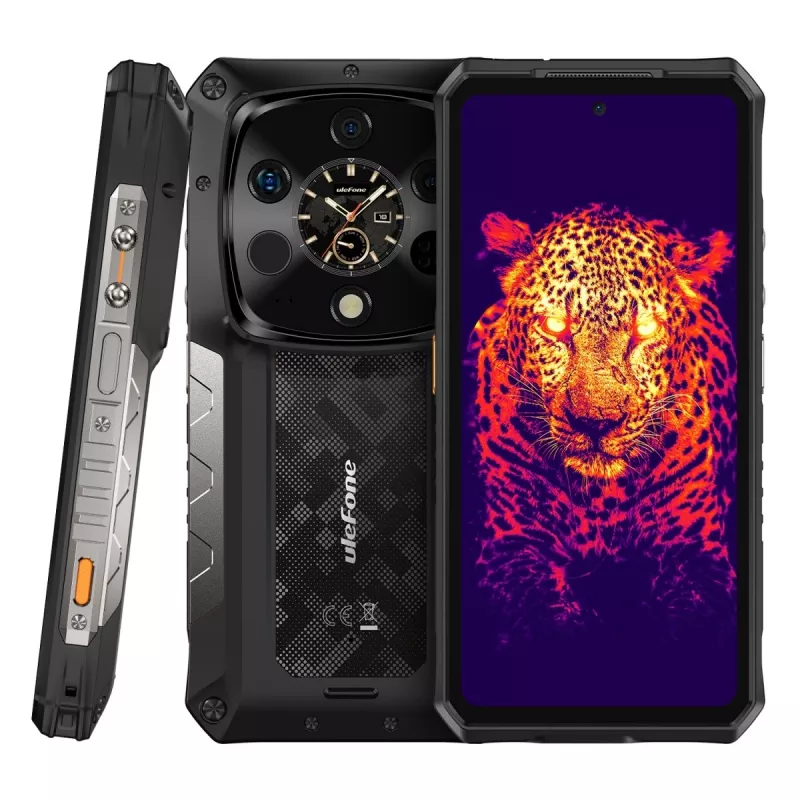 Izturīgs viedtālrunis UleFone Armor 28 Ultra Thermal 5G — 16GB RAM, 1TB krātuve, melns
