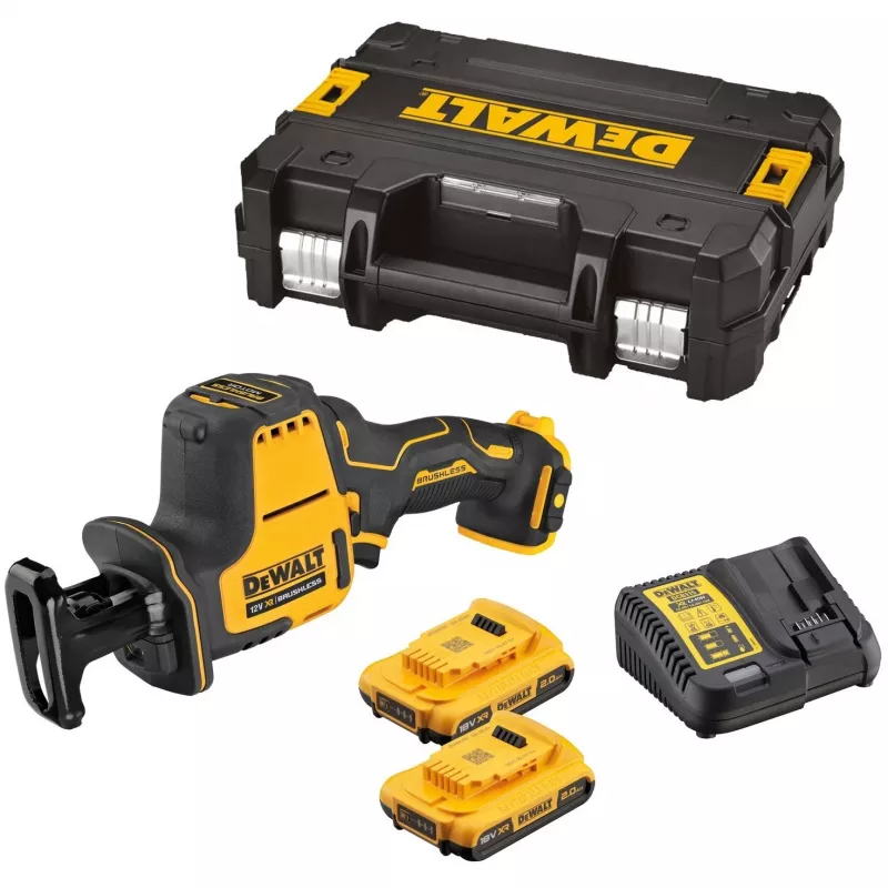 DeWALT DCS312D2-QW zobenzāģis 2800 sitieni/min Melns, Dzeltens