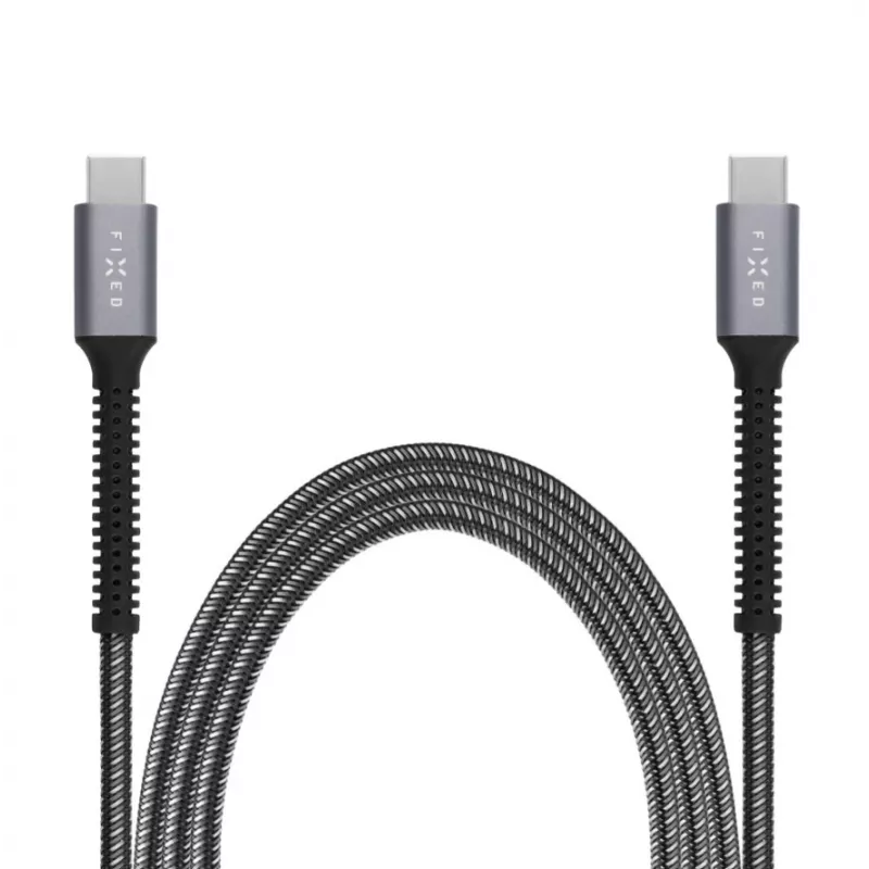 USB-C uz USB-C kabelis FIXED FIXDA-CC2-GR — 2 m, 240 W jaudas piegāde