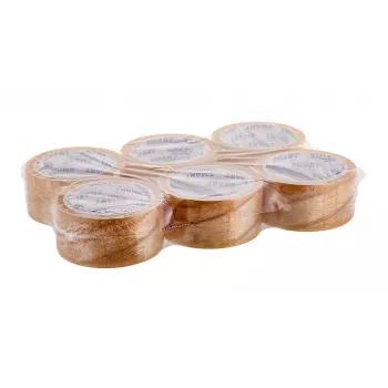 Caurspīdīga šķīdinātāja līmlente BESTPAK 48 mm x 60 m, caurspīdīgs rullis plombēšanai un iepakošanai