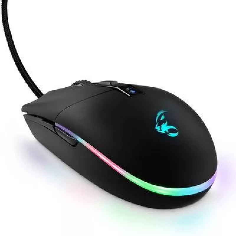 Spēļu pele MediaRange MRGS202 — labroču, optiskā, 4000 DPI, 6 pogas, USB Type-A, melna