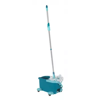 Mazgāšanas sistēma Leifheit Clean Twist Mop Ergo mobile, viena tvertne, zila, ar mopu un ritentiņiem