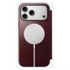 Mobilā tālruņa vāciņš Nomad Modern Leather Folio iPhone 17 Pro Max — āda, TPU, PC, alumīnijs, bordo, 16 cm (6,3 collas)