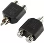 SpeaKa Professional RCA audio Y veida adapteris [1x RCA spraudnis - 2x RCA kontaktligzda] Melns (SP-7870160)