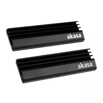 Akasa A-M2HS01-KT02 datora dzesēšanas sistēma, cietvielu diska siltuma izkliedētājs/radiators, melns 1 - 2 (A-M2HS01-KT02)