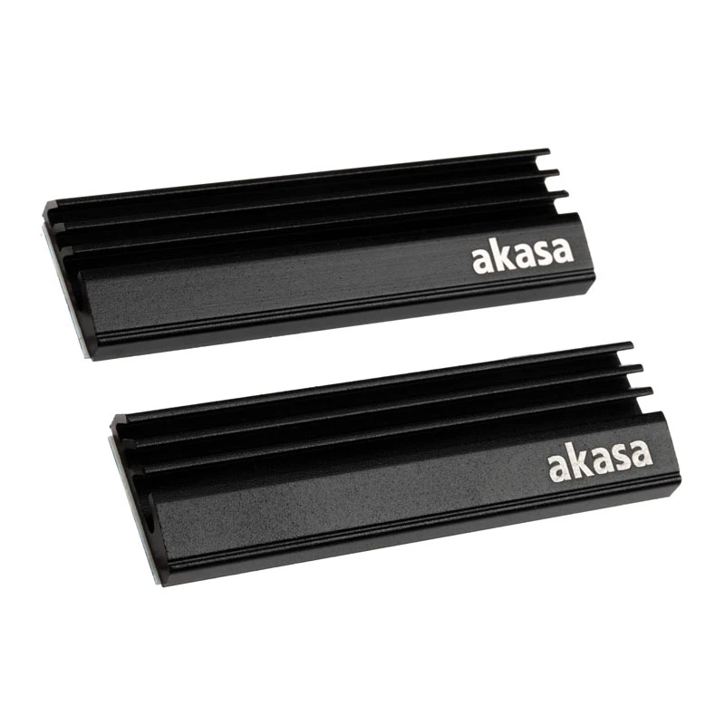 Akasa A-M2HS01-KT02 datora dzesēšanas sistēma, cietvielu diska siltuma izkliedētājs/radiators, melns 1 - 2 (A-M2HS01-KT02)