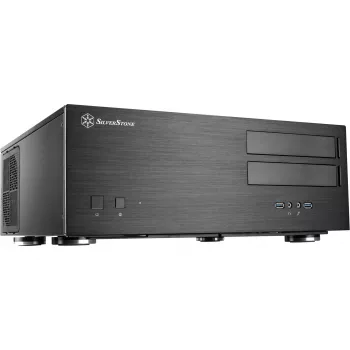SilverStone Grandia GD08 - Dators - SSI EEB - bez barošanas bloka - melns - USB/Audio