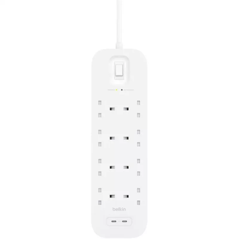 Pārsprieguma aizsargs SurgePlus 8x schuko 2xUSB-C 900J 2m
