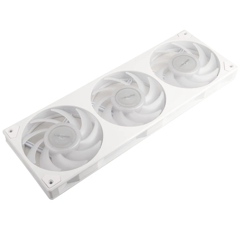 AKASA Vegas A36 120mm ARGB korpusa ventilatori - balti (3 gab. komplekts)