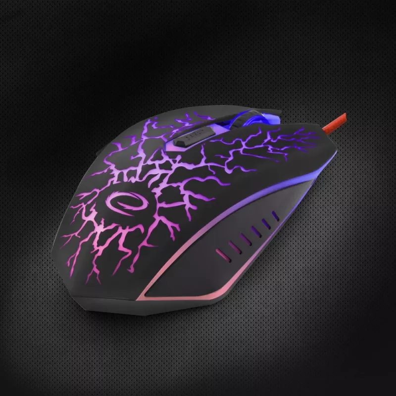 Esperanza MX211 LIGHTNING - Pele - USB - Pele - Optiskā - 6 pogas - Melna
