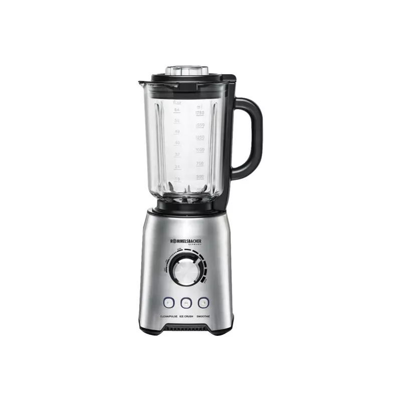 Galda blenderis Rommelsbacher MX 1250 — 1200 W, 1,75 l stikla trauks, nerūsējošais tērauds