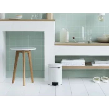 Brabantia 112126 atkritumu tvertne 3 l apaļa balta (11 21 26)