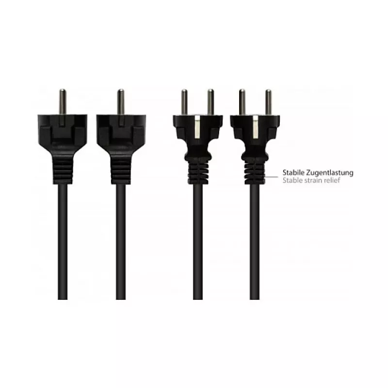 Good Connections iezemēts kontaktdakša uz C13 melns 3m