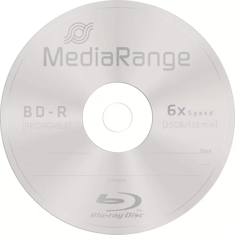 BD-R tukšs disks MediaRange MR514 25 GB 25 gab.